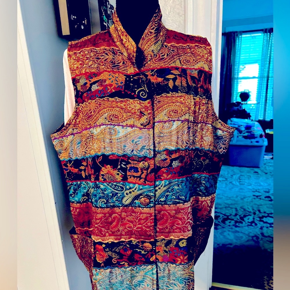Travel SMITH vest, jewel tones.